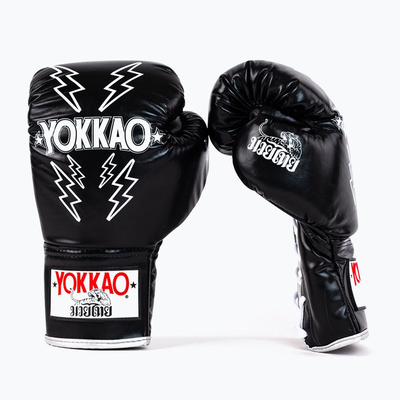 Vyriškos bokso pirštinės YOKKAO Stadium Lace Up black 3
