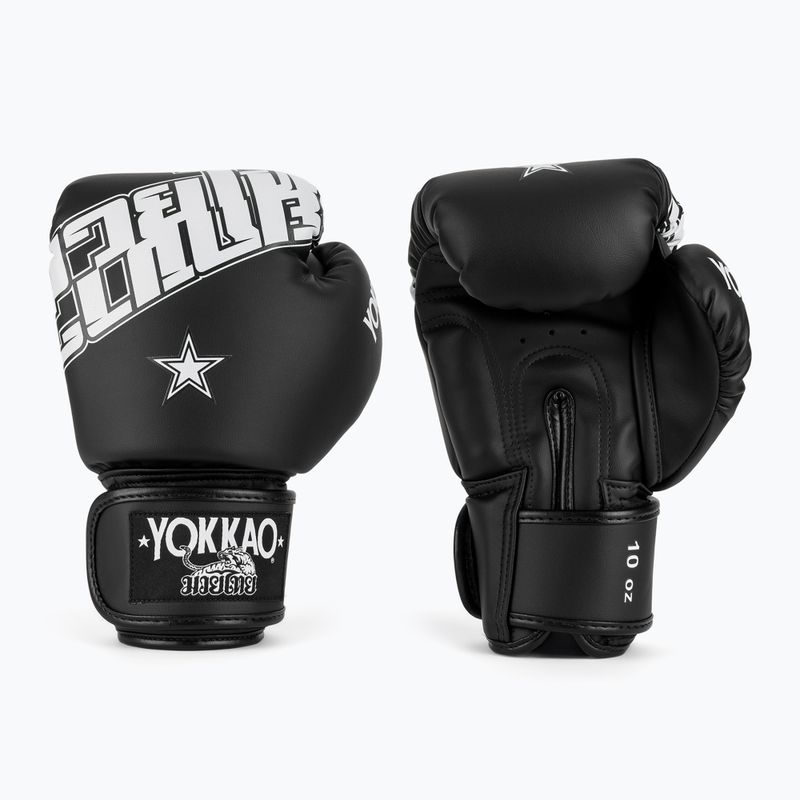 Bokso pirštinės YOKKAO Lettering Boxing black