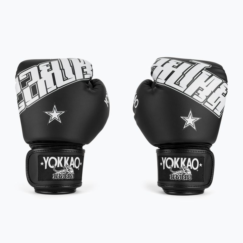 Bokso pirštinės YOKKAO Lettering Boxing black 2