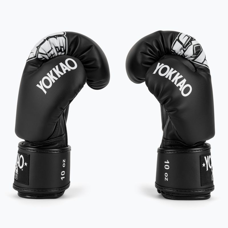 Bokso pirštinės YOKKAO Lettering Boxing black 4