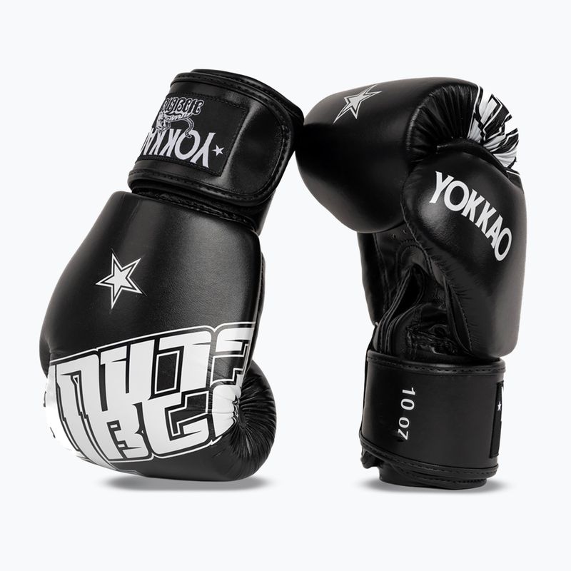 Bokso pirštinės YOKKAO Lettering Boxing black 2