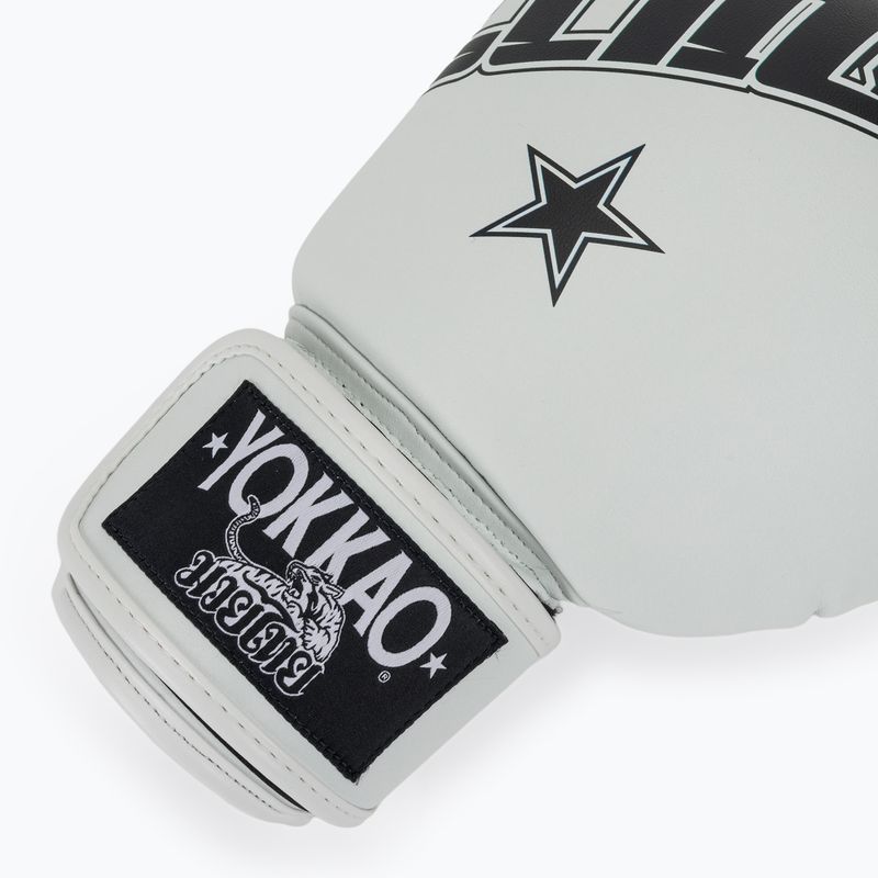 Bokso pirštinės YOKKAO Lettering Boxing white 6