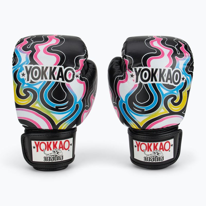Vyriškos bokso pirštinės YOKKAO Flames black 2