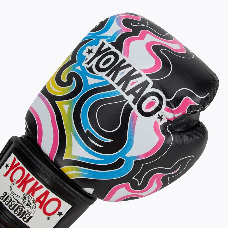 Vyriškos bokso pirštinės YOKKAO Flames black 5