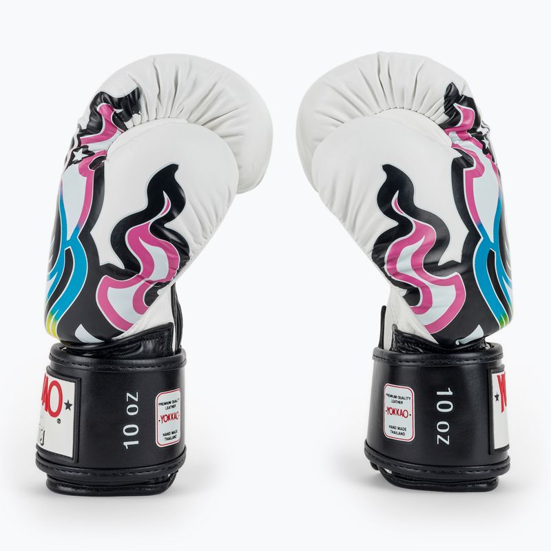 Vyriškos bokso pirštinės YOKKAO Flames white 4