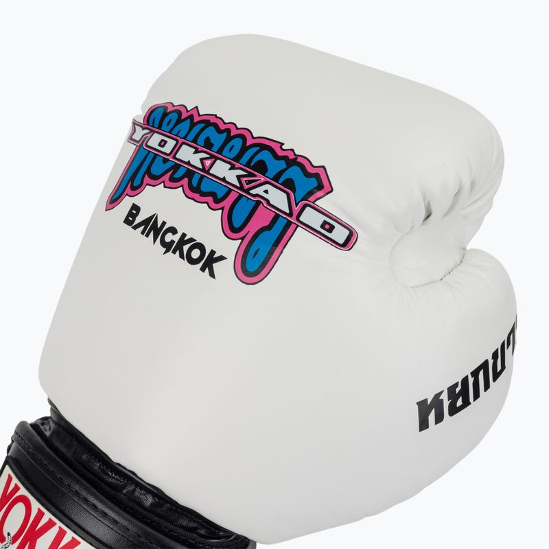 Vyriškos bokso pirštinės YOKKAO East Club white 5