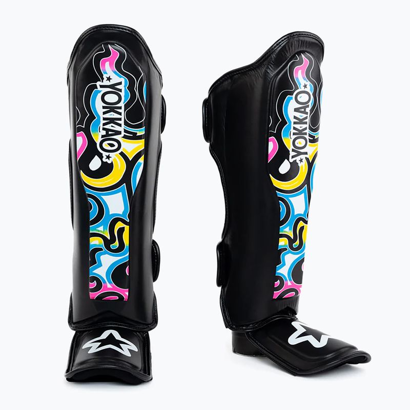 Blauzdų ir pėdų apsaugos Yokkao Flames black 2