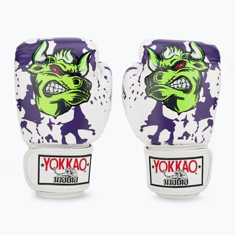Vyriškos bokso pirštinės YOKKAO Angry Bull white 2