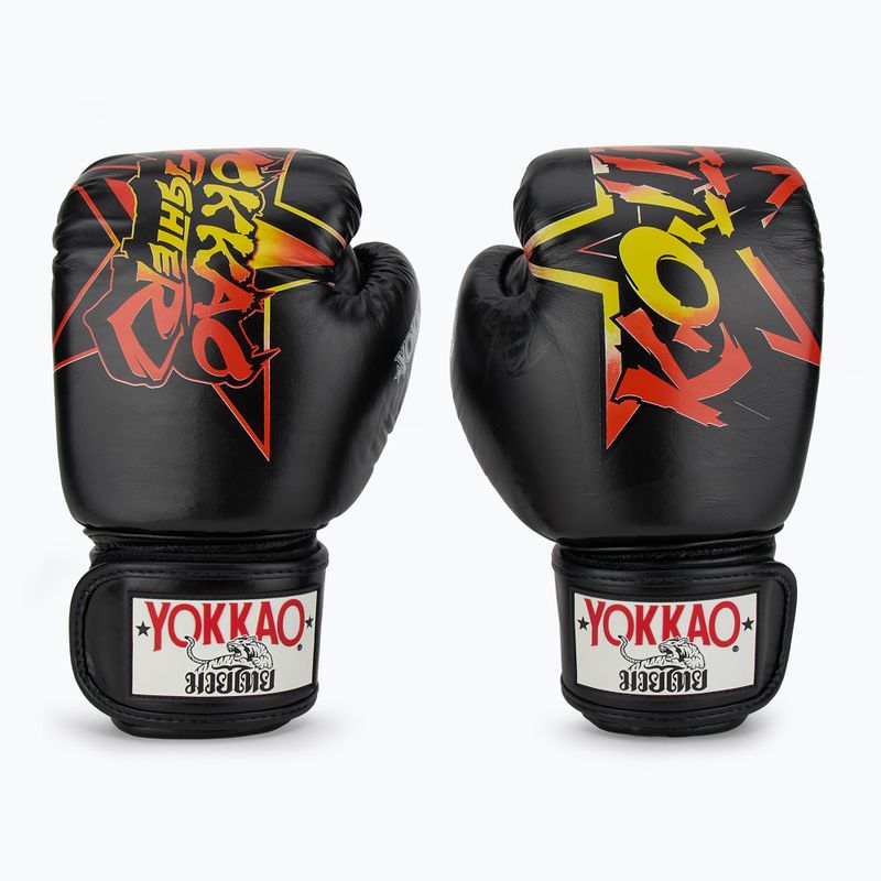 Vyriškos bokso pirštinės YOKKAO Fighter KO black 2