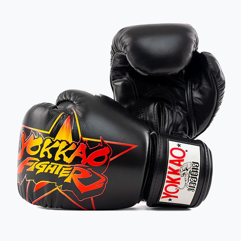 Vyriškos bokso pirštinės YOKKAO Fighter KO black 9