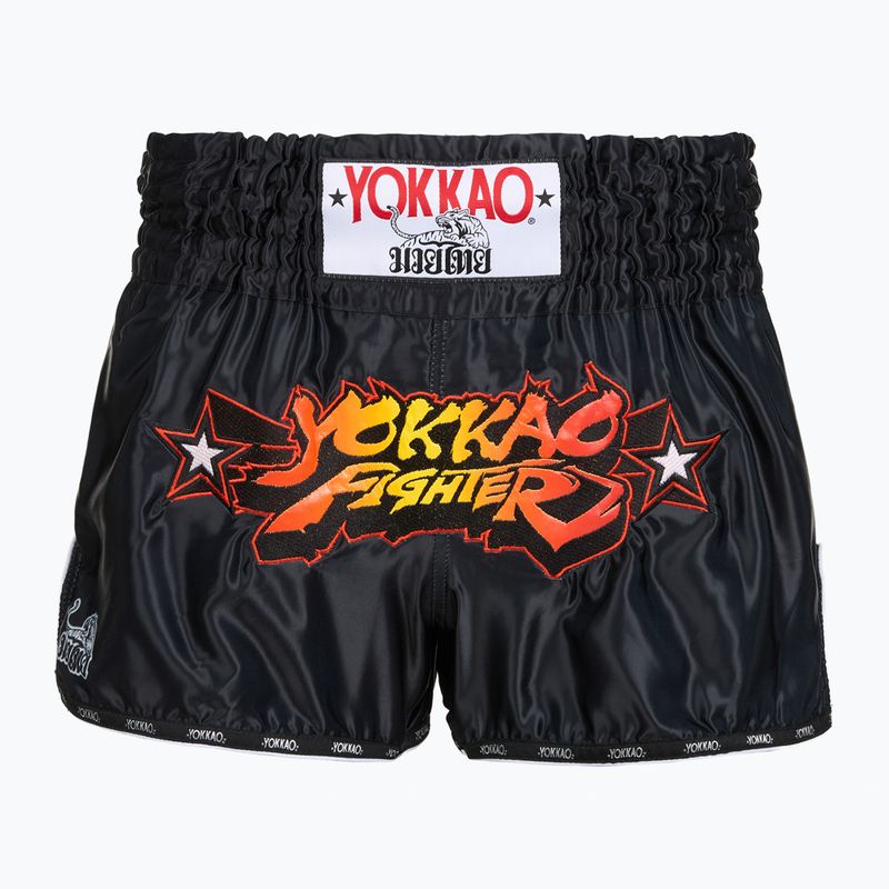 Vyriški treniruočių šortai YOKKAO Fighter KO Muay Thai black