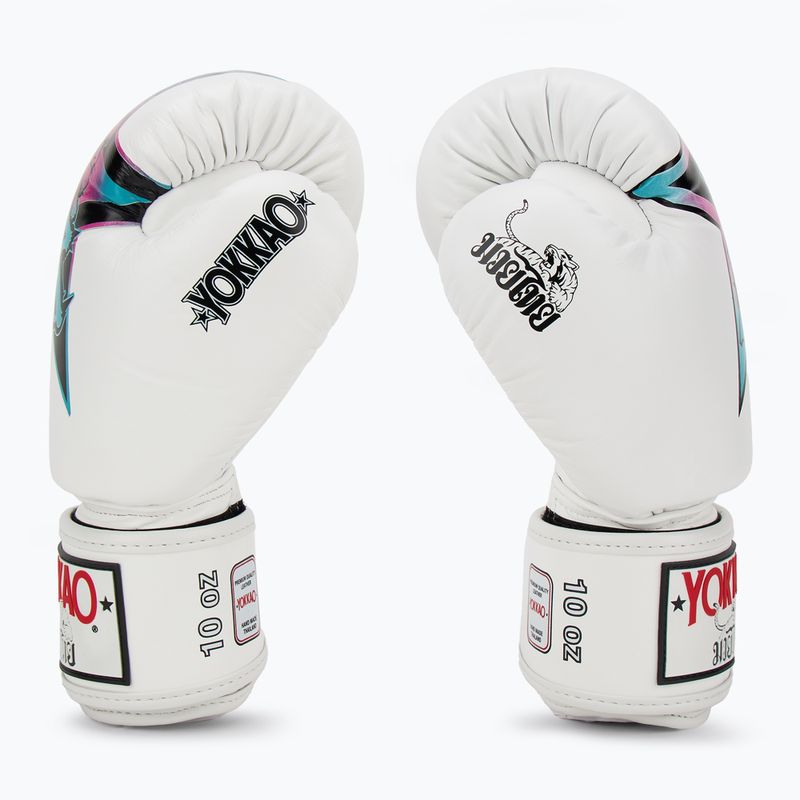 Vyriškos bokso pirštinės YOKKAO Fighter KO white 4