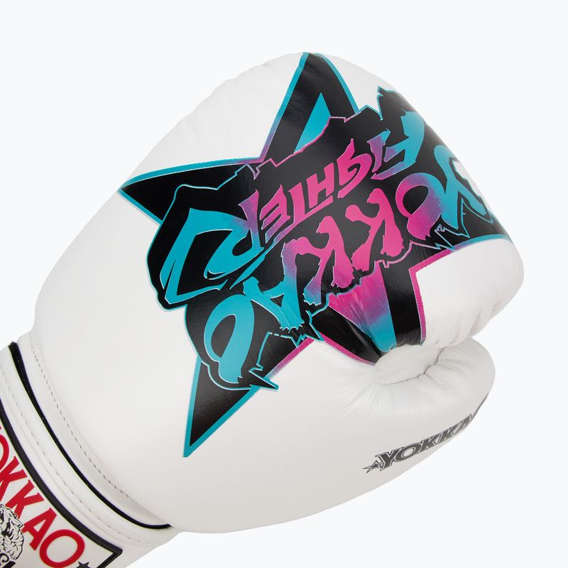 Vyriškos bokso pirštinės YOKKAO Fighter KO white 5