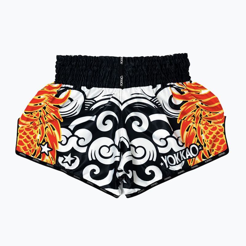 Vyriški treniruočių šortai YOKKAO Dragon Muay Thai black/white 6