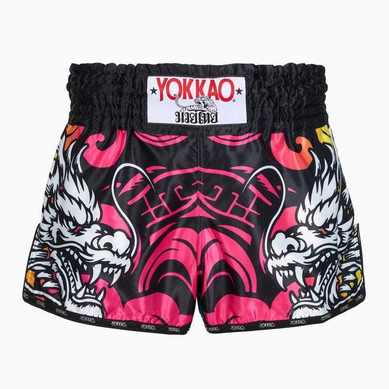 Vyriški treniruočių šortai YOKKAO Dragon Muay Thai pink/blue