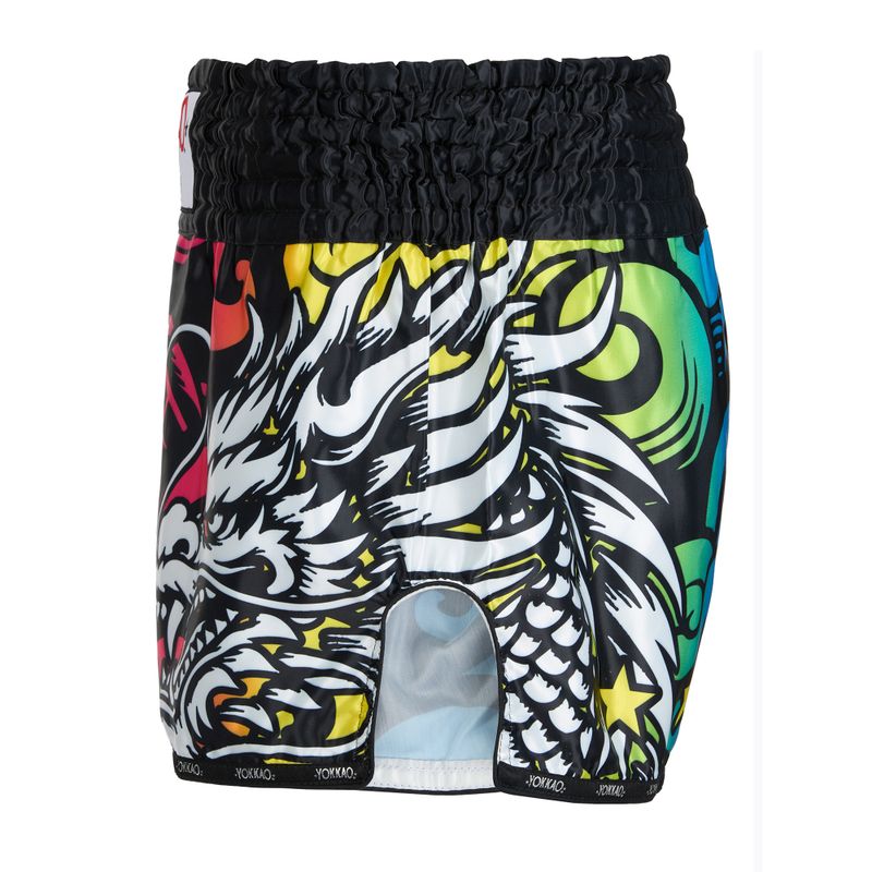 Vyriški treniruočių šortai YOKKAO Dragon Muay Thai pink/blue 3