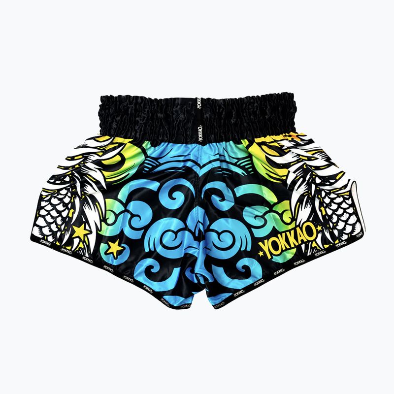 Vyriški treniruočių šortai YOKKAO Dragon Muay Thai pink/blue 6