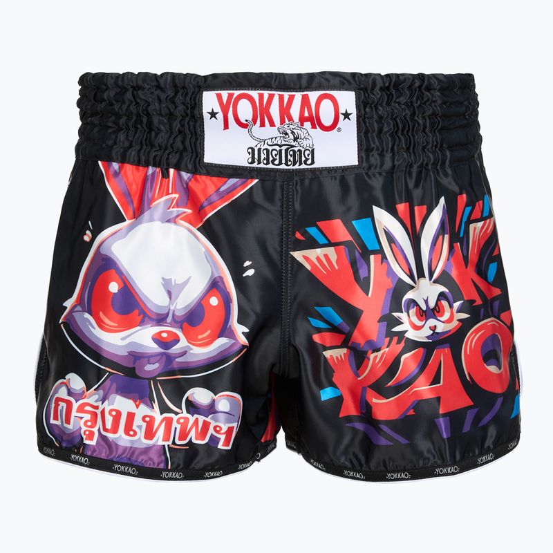 Vyriški treniruočių šortai YOKKAO Angry Rabbit Muay Thai black