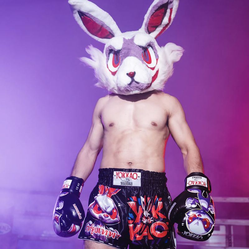 Vyriški treniruočių šortai YOKKAO Angry Rabbit Muay Thai black 6