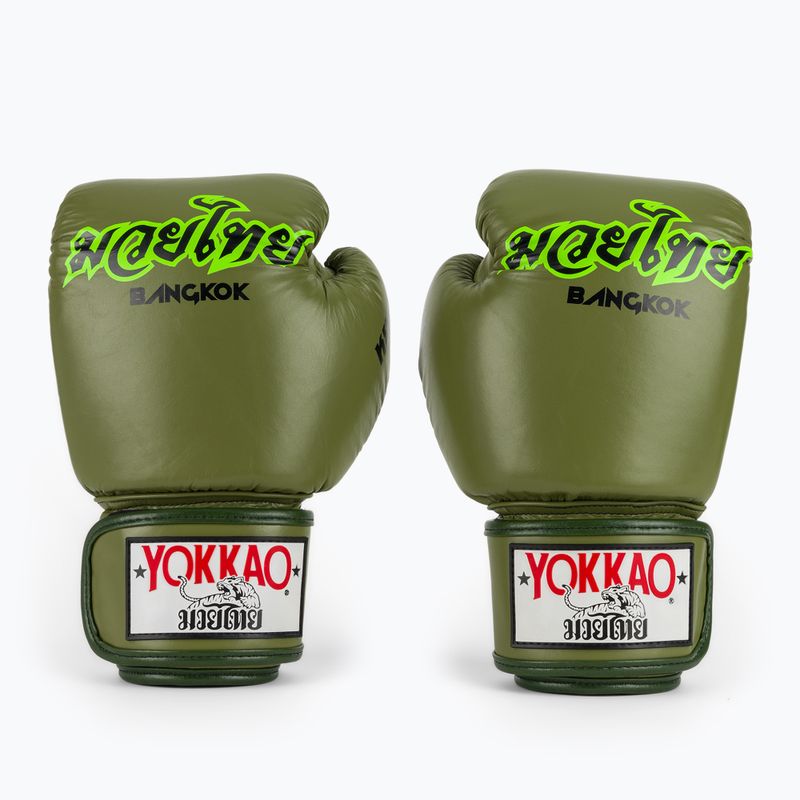 Bokso pirštinės YOKKAO Late Show Boxing olive 2