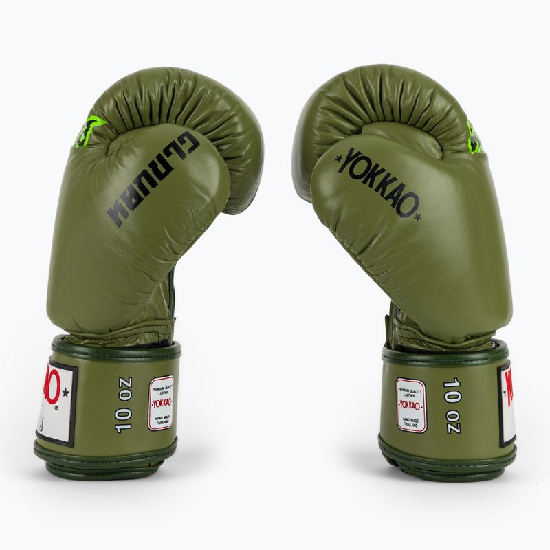 Bokso pirštinės YOKKAO Late Show Boxing olive 4
