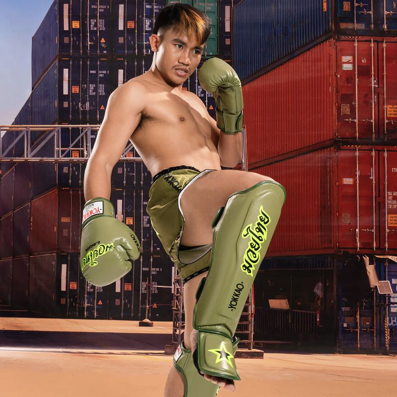 Blauzdų ir pėdų apsaugos YOKKAO Late Show olive 6