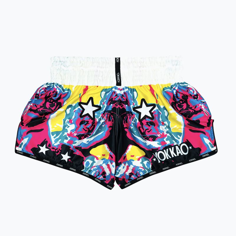 Vyriški treniruočių šortai YOKKAO Tiger Family Muay Thai white 2