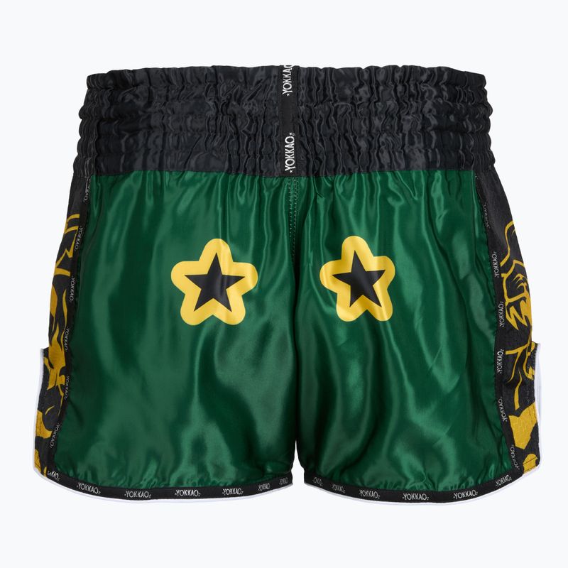 Vyriški treniruočių šortai YOKKAO Original Muay Thai green 2