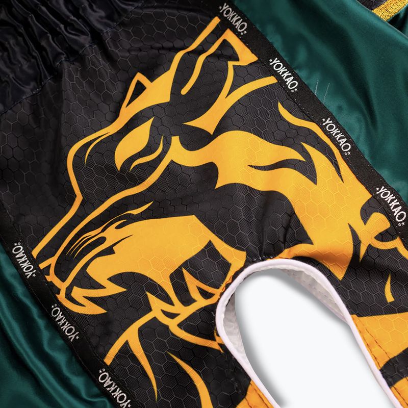 Vyriški treniruočių šortai YOKKAO Original Muay Thai green 5