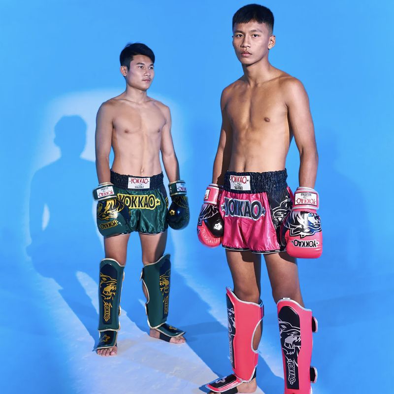 Vyriški treniruočių šortai YOKKAO Original Muay Thai green 8