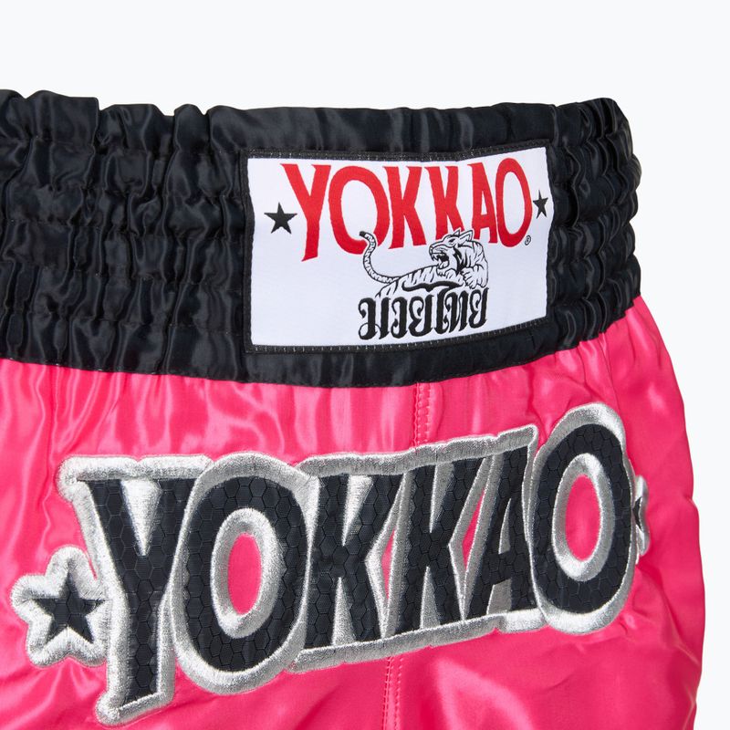 Vyriški treniruočių šortai YOKKAO Original Muay Thai magenta 4