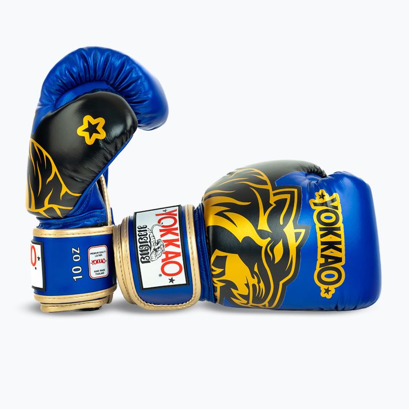 Bokso pirštinės YOKKAO Original Boxing Gloves electric blue 3