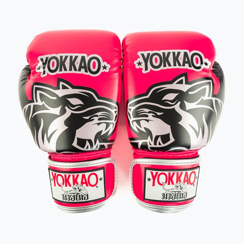 Bokso pirštinės YOKKAO Original Boxing Gloves fuchsia