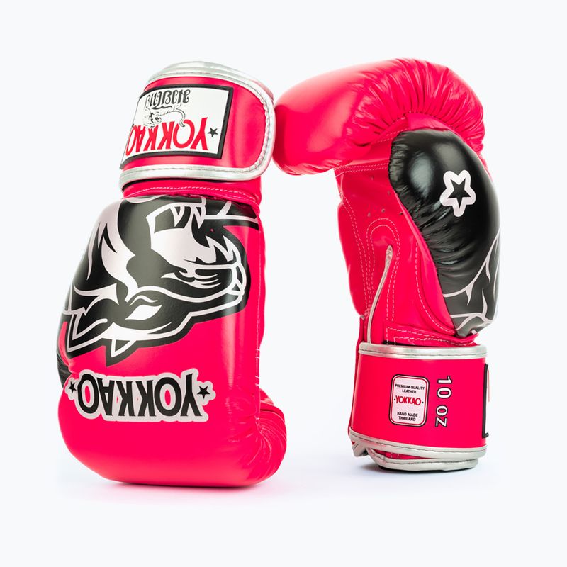 Bokso pirštinės YOKKAO Original Boxing Gloves fuchsia 2