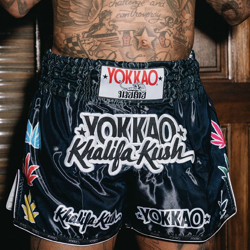 Vyriški treniruočių šortai YOKKAO Khalifa Kush Muay Thai black 6