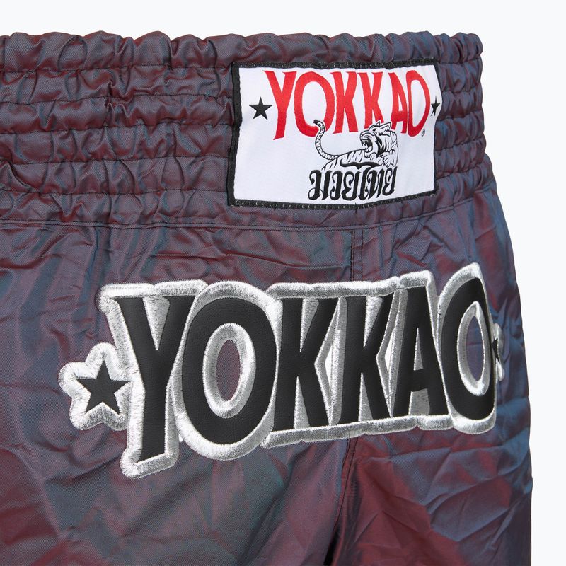 Vyriški treniruočių šortai YOKKAO Lunar Muay Thai iridescent blue grey 4