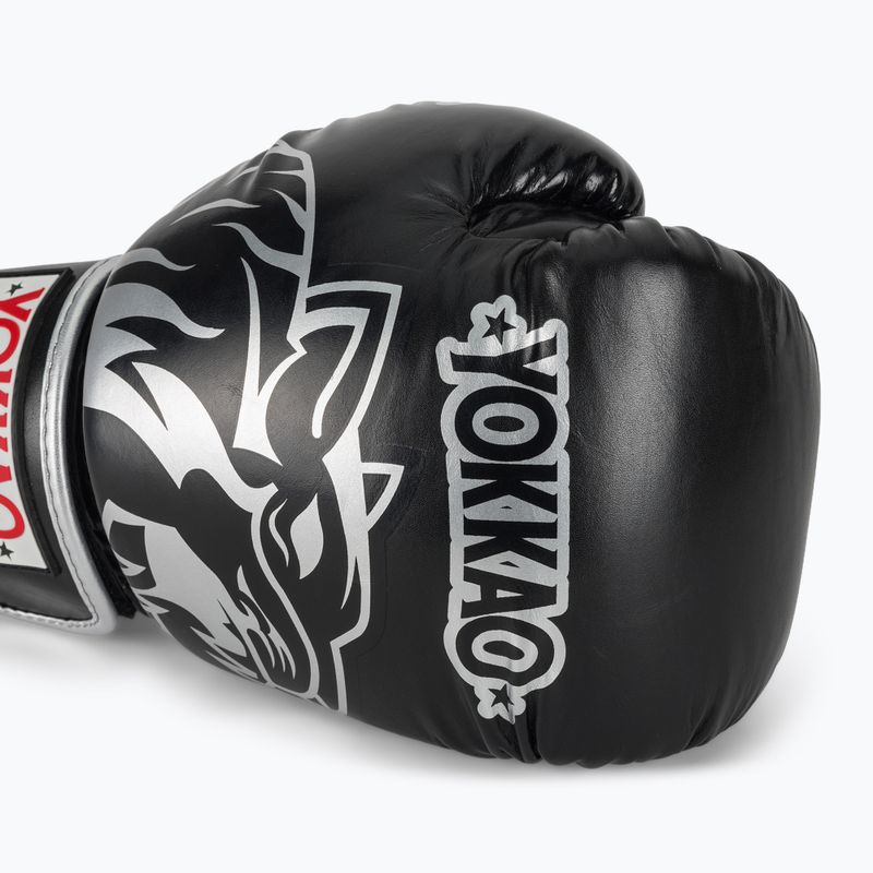 Bokso pirštinės YOKKAO Original Boxing Gloves absolute black 5