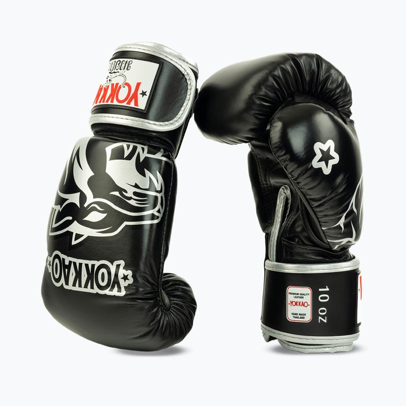 Bokso pirštinės YOKKAO Original Boxing Gloves absolute black 4