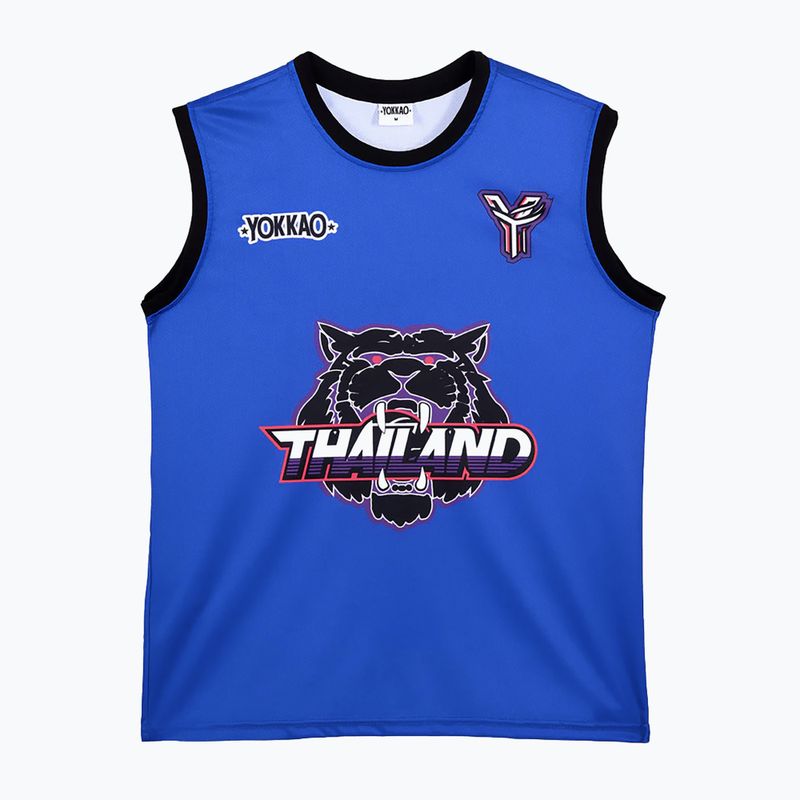 Vyriški treniruočių marškinėliai YOKKAO Tiger Workout Tank Top blue