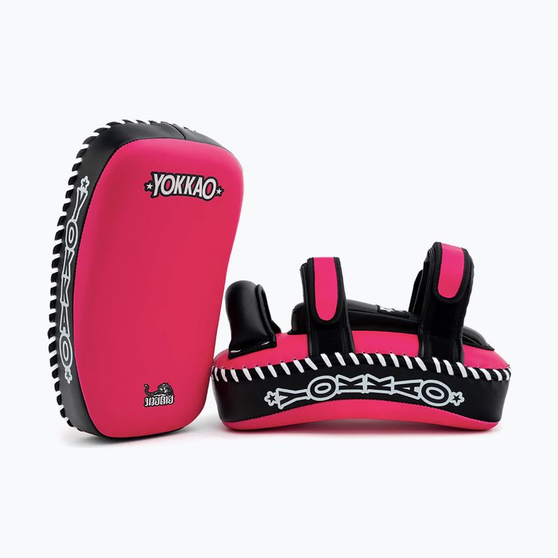 Treniruočių pagalvėlės YOKKAO Freestyle Kicking Pads 2 pcs. fuchsia/black 4