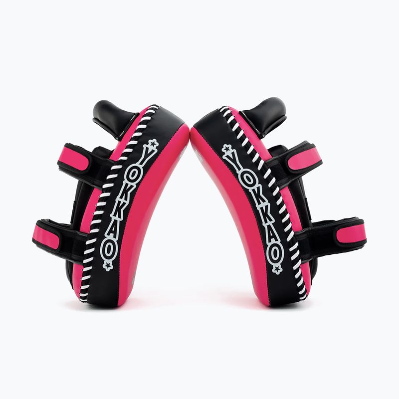 Treniruočių pagalvėlės YOKKAO Freestyle Kicking Pads 2 pcs. fuchsia/black 6