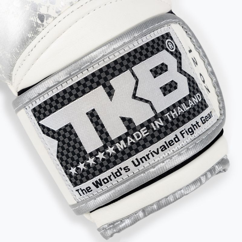 Top King Muay Thai Super Star Snake baltos bokso pirštinės TKBGSS-02A-WH 5