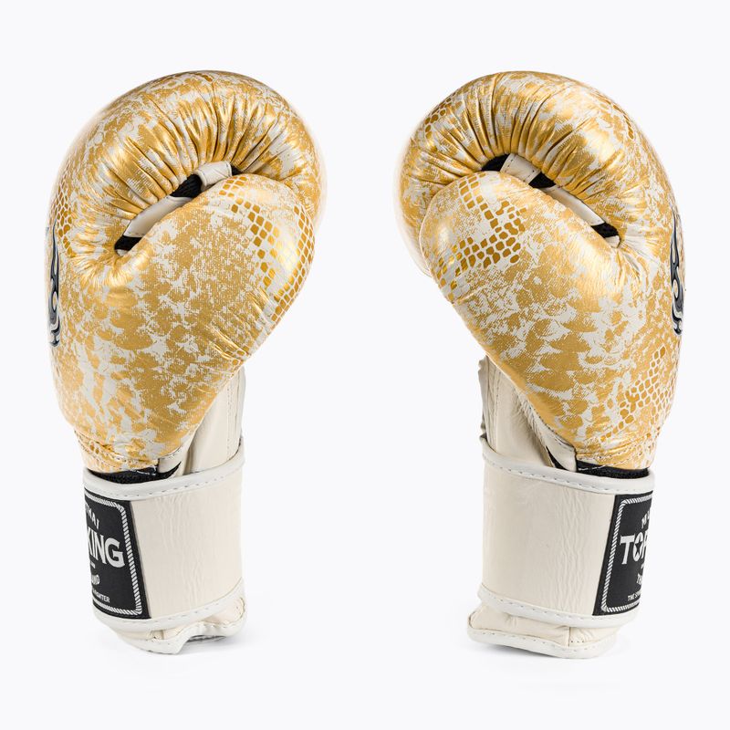 Top King Muay Thai Super Star Air bokso pirštinės baltos TKBGSS 3