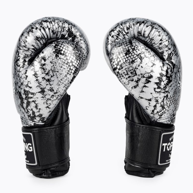 Top King Muay Thai Super Star Snake juodos bokso pirštinės TKBGSS-02A-BK 3