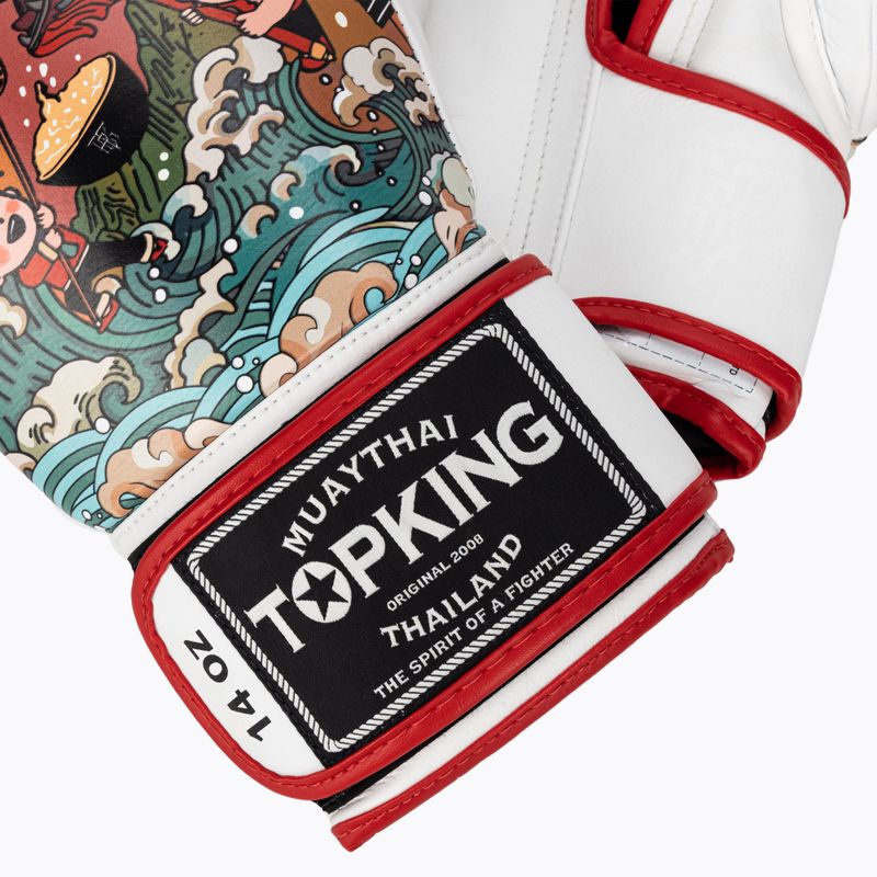 Bokso pirštinės Top King Boxing Culture white/red TKBGCT-SL-1C1 5
