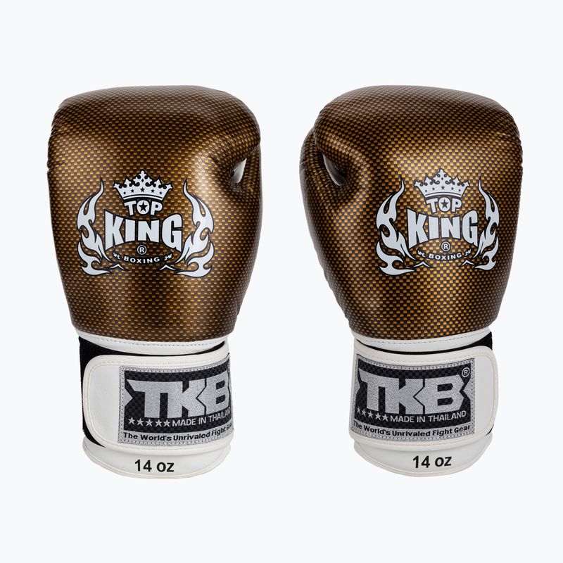 Top King Muay Thai Empower baltos bokso pirštinės TKBGEM-02A-WH 2