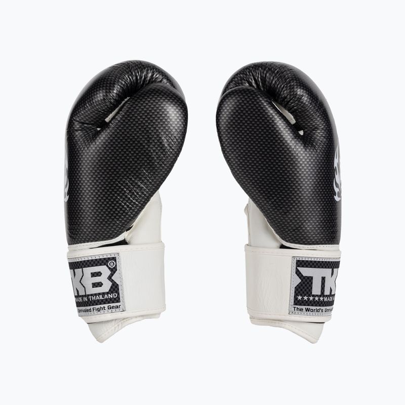Top King Muay Thai Empower Air baltos ir sidabrinės bokso pirštinės TKBGEM-02A-WH 4