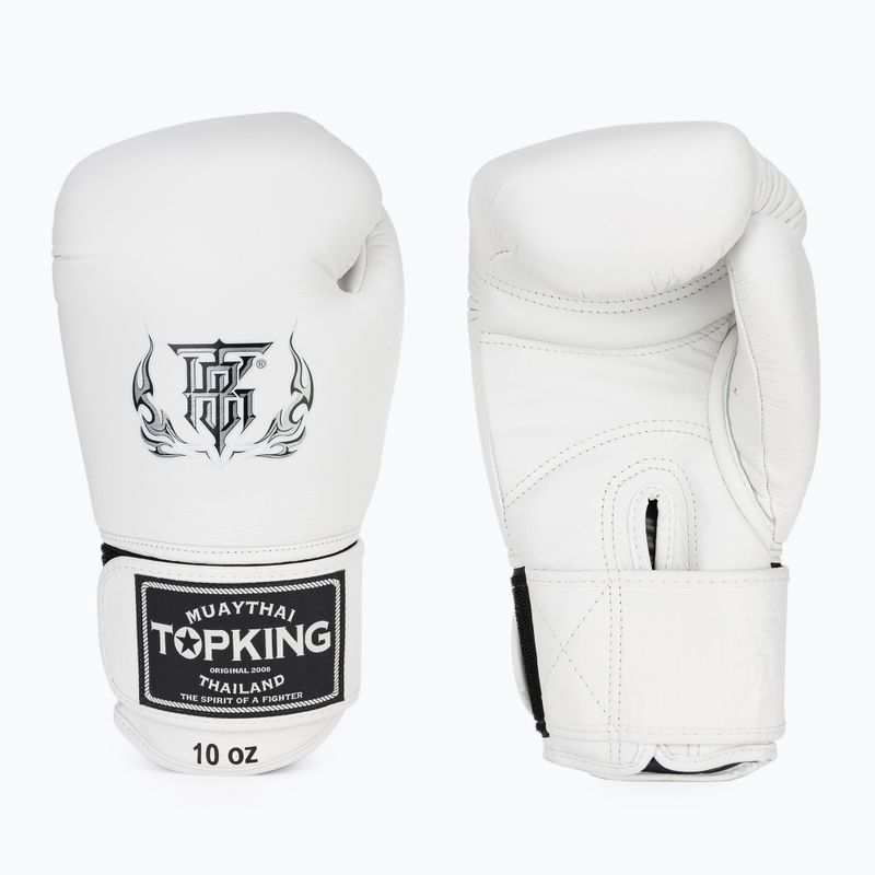 Top King Muay Thai Ultimate bokso pirštinės baltos TKBGUV-WH