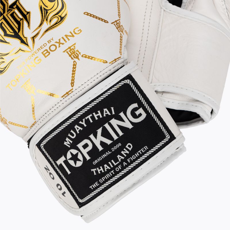 Bokso pirštinės Top King Boxing Chain white/gold 4