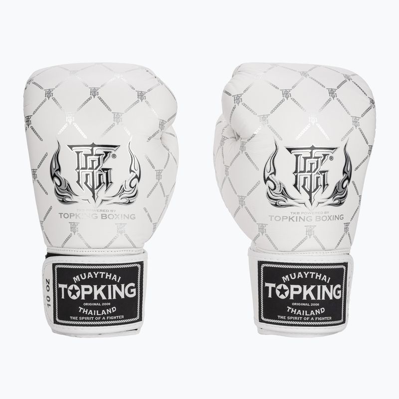 Bokso pirštinės Top King Boxing Chain white/silver